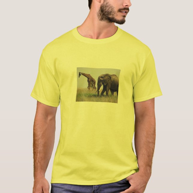 giraff- och elefantskjorta tee (Framsida)