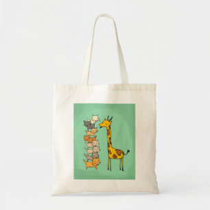 Giraff och katter tygkasse