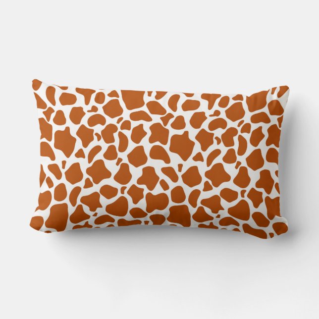 Giraff Orange Tryck Dekorativ Kudd Lumbarkudde (Baksida)