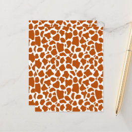 Giraff Orangea Fläckar Tryckt Hantverk Scrapbook P