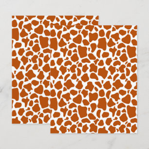 Giraff Orangea Fläckar Tryckt Hantverk Scrapbook P