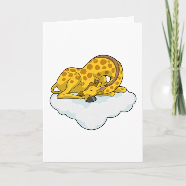 Giraff på moln kort (Framsida)