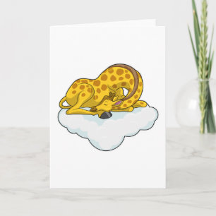 Giraff på moln kort