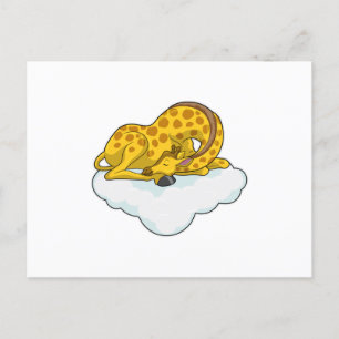 Giraff på moln vykort