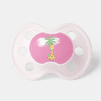 Giraff på rosa bebisflicka smok napp