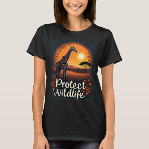 Giraff på savannen tanktop t shirt