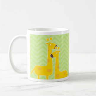 Giraff på sicksacksparremodell kaffemugg