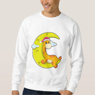 Giraff på Sover med månen Lång Ärmad Tröja