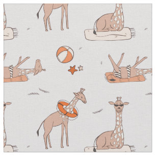Giraff på stranden tyg