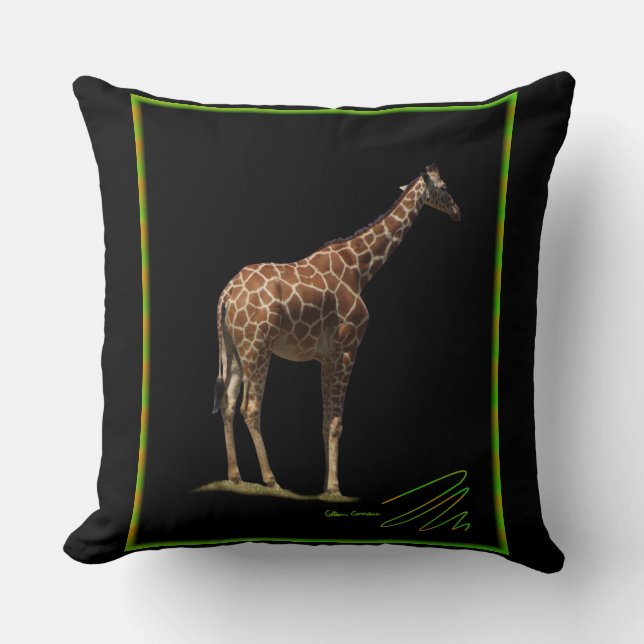 Giraff på svart kudde (Framsida)