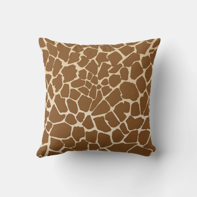 Giraff päls mönster tryck  kudde (Baksida)