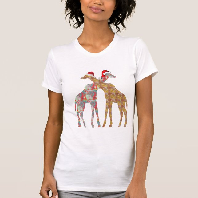 giraff-paret, tomatchristmas t-shirts vilda djur (Framsida)