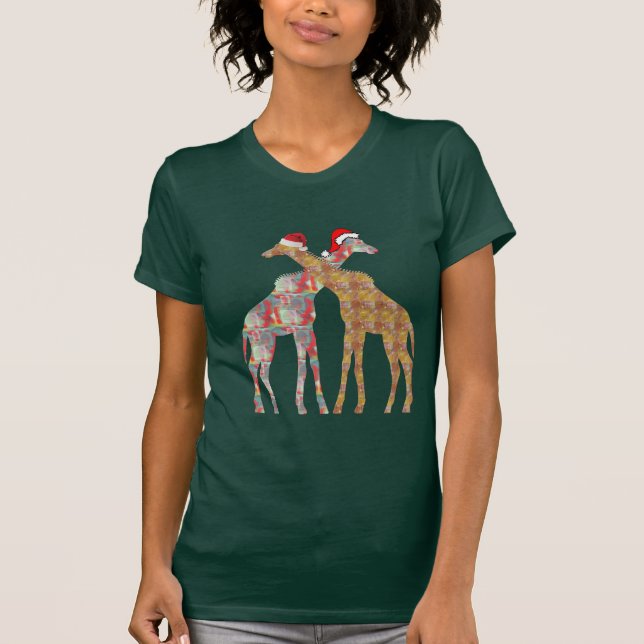 giraff-paret, tomatchristmas t-shirts vilda djur (Framsida)