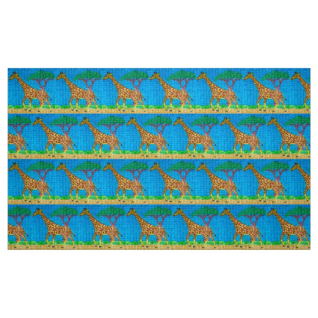 Giraff - Polyester Vävtyg Tyg (Fat Quarter)