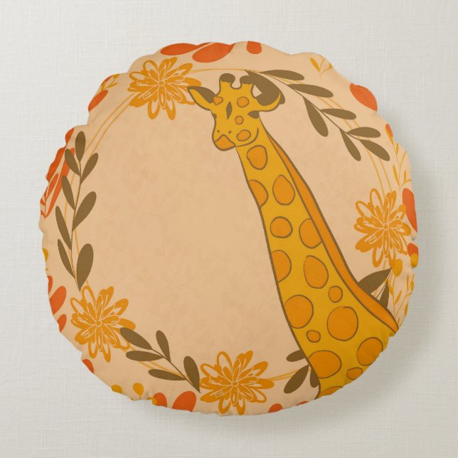 giraff rund kudde (Framsidan)