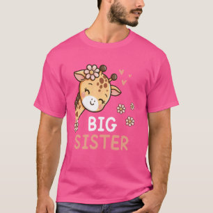 Giraff Safari Zoo Stora syster Djur Giraff Flicka T Shirt