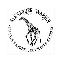 Giraff Silhuett Namn Returadress 
