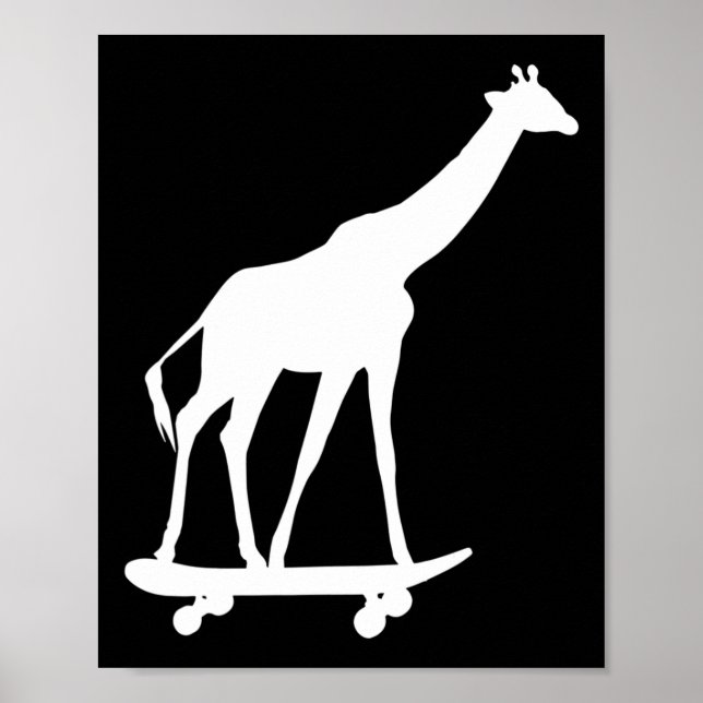 Giraff Skateboard Skateboard  Poster (Framsidan)