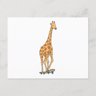 Giraff Skater Skateboard Vykort