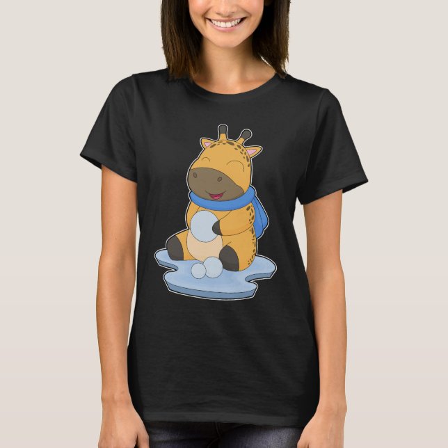 Giraff Snöboll T Shirt (Framsida)