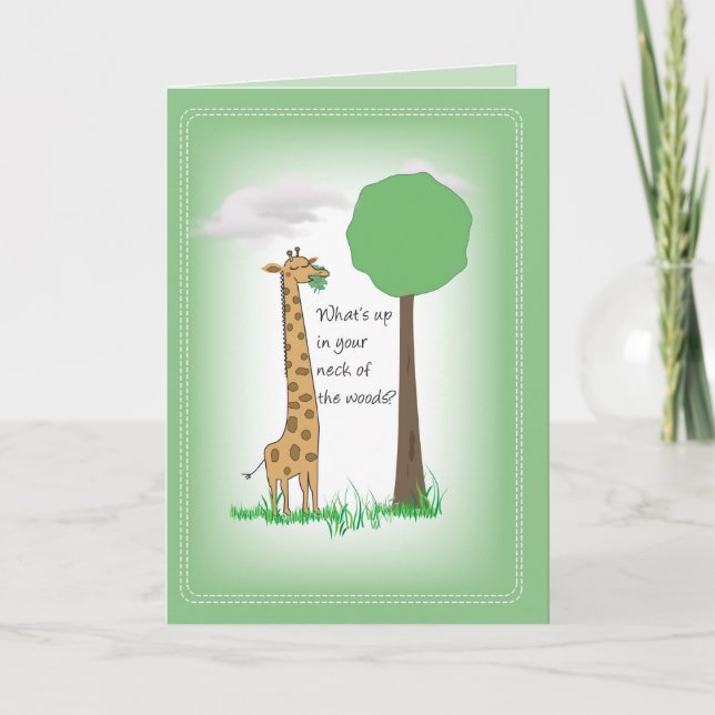 Giraff som 2751 är tänkande av dig kort (Framsida)