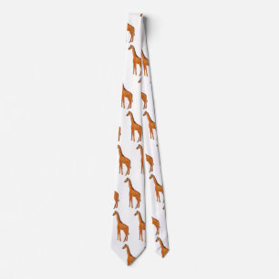 Giraff som drar den färgrika tien slips