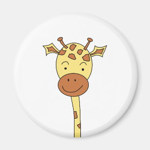 Giraff som framlänges vänder mot. Cartoon. Magnet