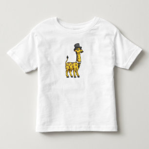 Giraff som gentleman med hatt, slips och mustasch t shirt