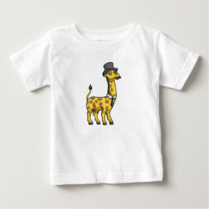 Giraff som gentleman med hatt, slips och mustasch t shirt
