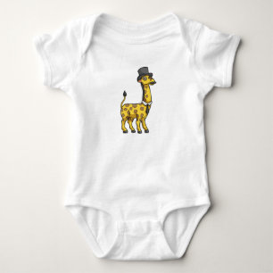 Giraff som gentleman med hatt, slips och mustasch t shirt