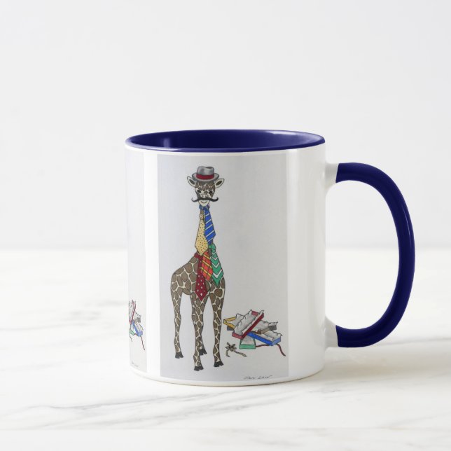 Giraff som ha på sig slipsar mugg (Höger)