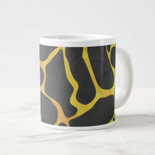 Giraff Svart och Gultryck Jumbo Mugg