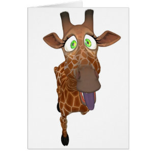 giraff toon hälsningskort