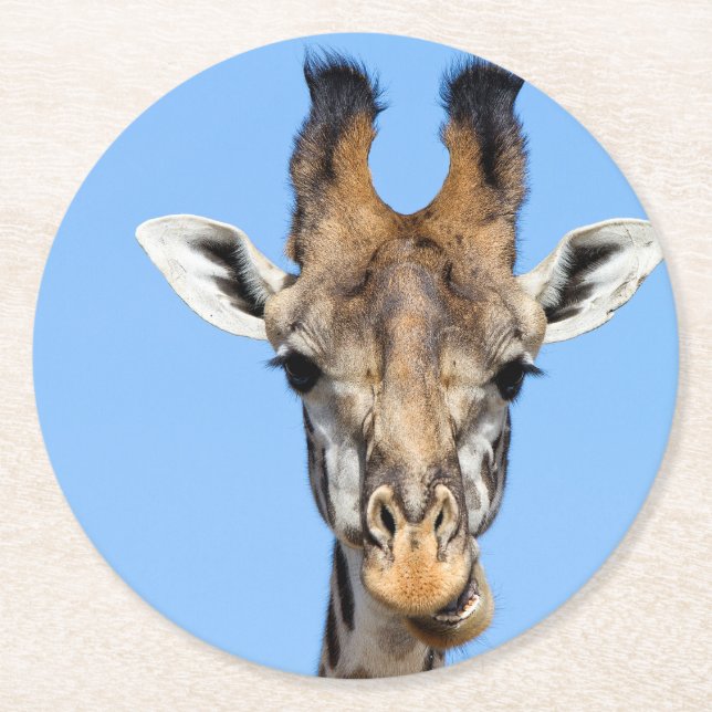 Giraff Underlägg Papper Rund (Framsidan)