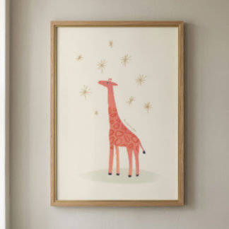 Giraff Ungdomsrum Konsttryck | Dekoration för Barn Fototryck