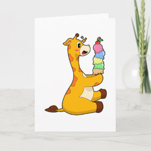Giraff Våffel glass Kort