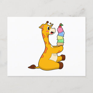 Giraff Vaffel glass Vykort