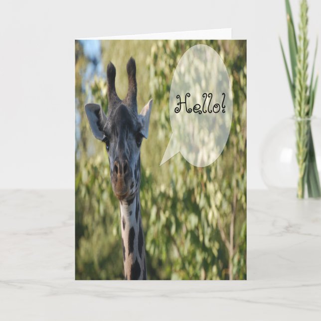 Giraff Välkomstkort Kort (Framsida)