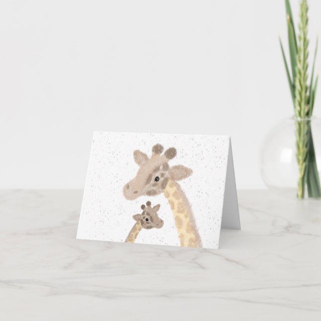 Giraff Välkomstkort Tack Kort (Framsida)