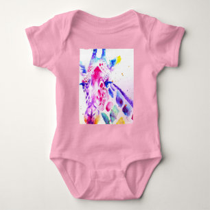 Giraff Vattenfärg Babys Lila Presenter Lavendel T Shirt