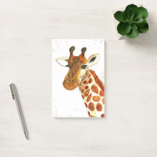Giraff vattenfärg djur Safari Afrikansk djungel Post-it Block
