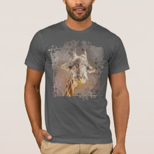 Giraff Vattenfärg Wildlife Fotografier Modern T Shirt