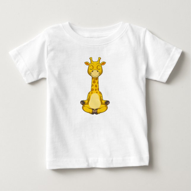 Giraff vid yogameditation t shirt (Framsida)