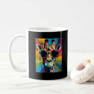 Giraff Vintage Solglasögon Roligt Afrikanskt Djur Kaffemugg
