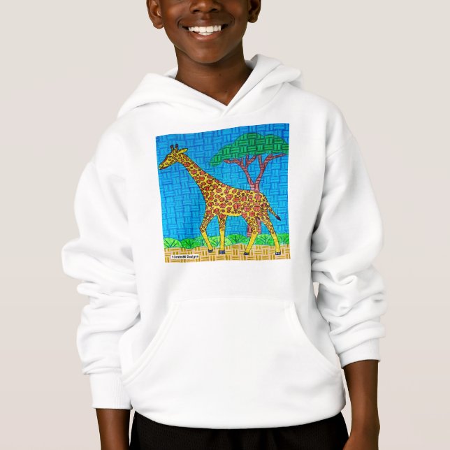 Giraff (vit) - Pojktröja T Shirt (Framsida)