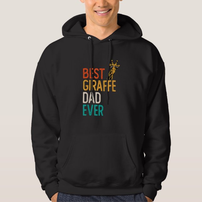 Giraff Zoo Animal   Giraffe Father Dad Giraffe Hoodie (Framsida)
