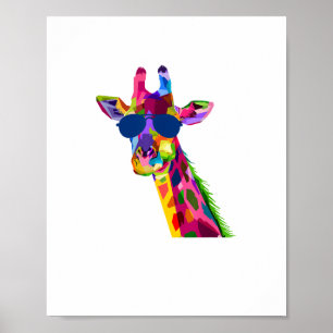 Giraff Zoouppfödare Safari Djur Giraff Poster