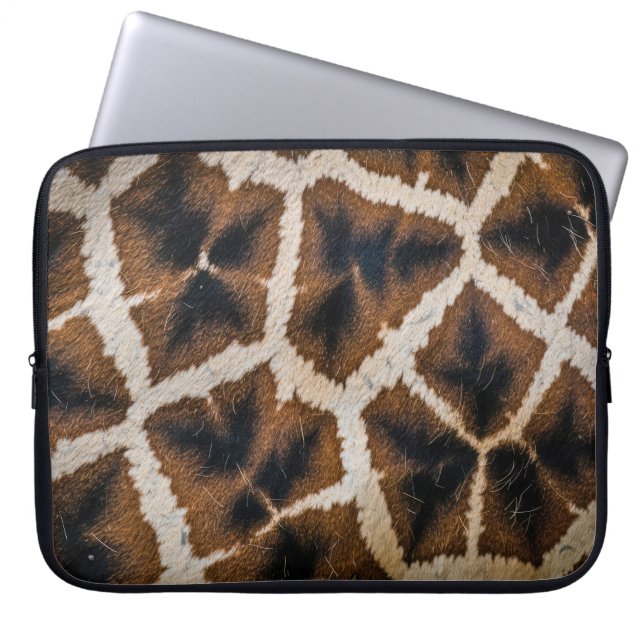 giraffa djur päls hud struktur vild läder tass laptop fodral (Framsidan)