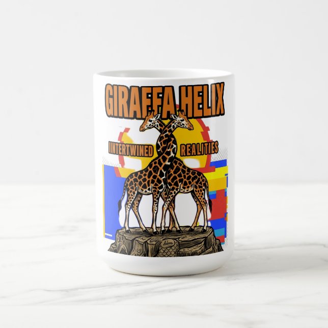 Giraffa Helix Sammanflätade Skönheter Kaffemugg (Center)