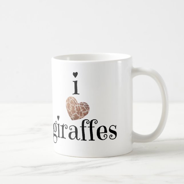 Giraffälskare endast! mig hjärtagiraff kaffemugg (Höger)